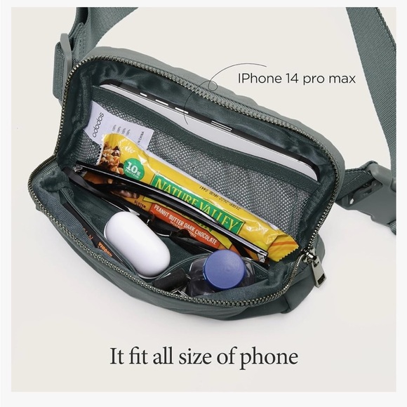 ODODOS Unisex Mini Belt Bag in Iron Grey - Picture 4 of 6